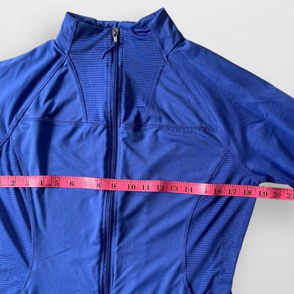 TANGERINE Full Zip Slim Athletic Fit Blue Vented Stretch Jacket Women Large - Picture 6 of 8
